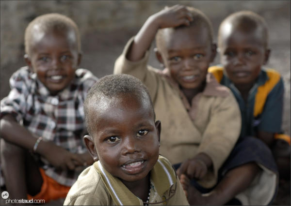 El Molo children in village local school, Lake Turkana, Northern Kenya
