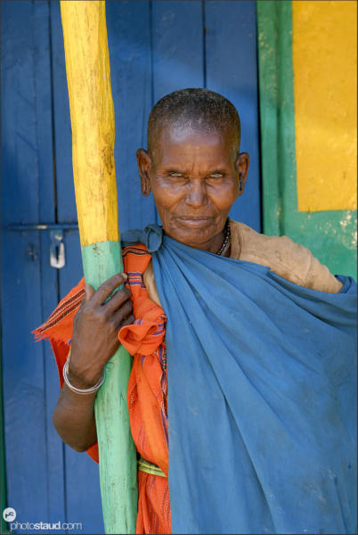 Elderly Samburu woman in South Horr, Kenya