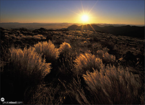 Sunset landscape of Namibia