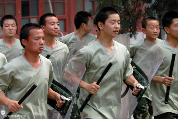 Military forces getting ready, Beijing, China